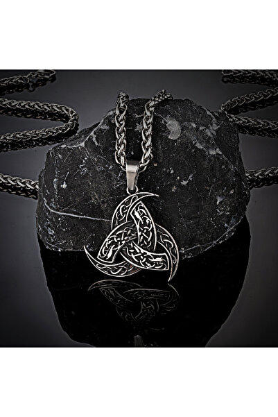 Choice1 Steel Chain 60cm Men's Celtics Knot Trinity Pendant Necklace Stainles...