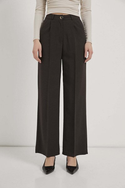 Arma Life Pile Detail Buttoned Linen Blend Trousers