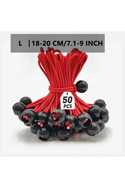 Choice Red 9inch Ball Bungee Cords 4/6/9 Inch,50 PCS Tarp Ball Bungee Ties He...