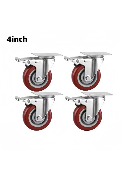 Choice 4pcs 4inch brake 4Pcs 4 inch/3inch Caster Wheel Heavy Universal 360° S...