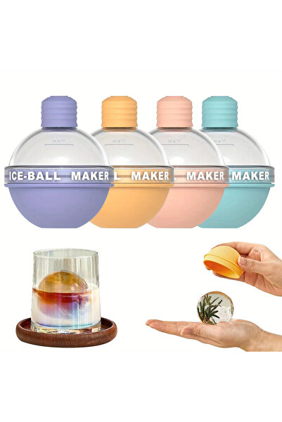 Choice1 4Pcs-mix 4Pcs Ice Cube Mold Round Ice Hockey Premium Silicone Ice Sph...