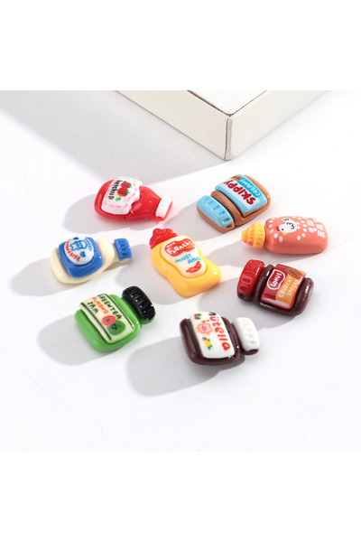 Choice8 set9 8Pcs/Set Cute Resin Beverage Seasoning Bottles DIY Accessories K...