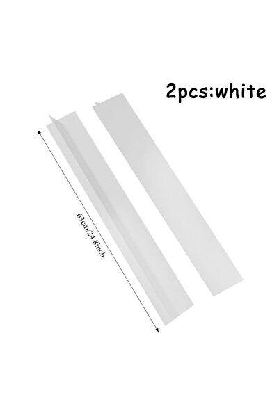 Choice white 63cm 2pcs Silicone Gap Strip Kitchen Gas Stove Sealing Strip Kit...