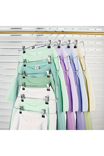 Choice black Space-Saving 6-Tier Metal Pants Hanger With Clips - Durable, Mul...