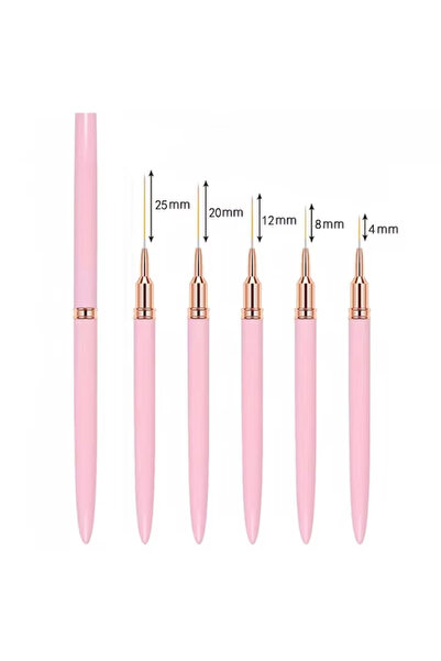 Choice 5 pcs MX 27-Piece Professional Nail Set: Brushes + Dotting Tools + Lin...
