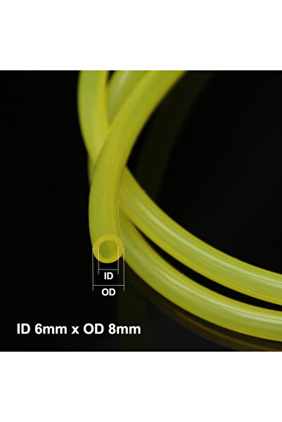 Choice15 5 meters ID 6mm x OD 8mm Fuel Gasoline Hose Yellow Polyurethane Petr...
