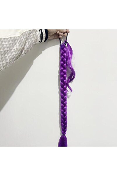 Choice1 A5 1PC 26inch Long Purple Braided KPOP Rumi Cosplay Wig Heat Resistan...