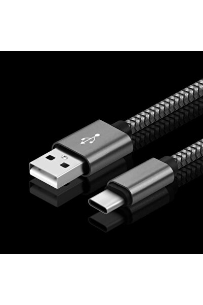 Choice كابل شحن USB A إلى Type C بطول 3 متر، رمادي اللون، 12 واط، مجدول بالنا...