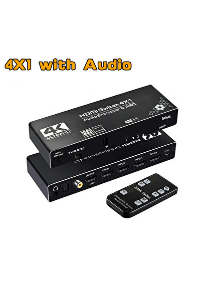 choice2 USB power cable 4X1 with Audio 4K 60Hz HDMI Switch with Audio Extract...