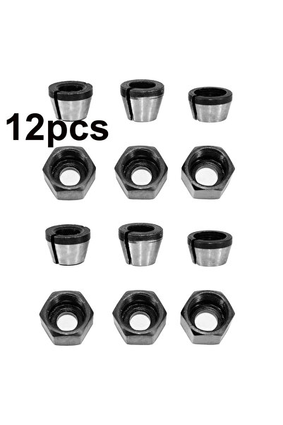 Choice B set 12pcs 6/8/12pcs Router Collet Chuck 6mm 6.35mm 8mm High Precisio...