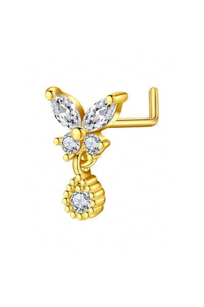 Choice4 6 20G 0.8x7mm Face Nose Rings & Studs Geometric 20G Dangle Nose Rings...