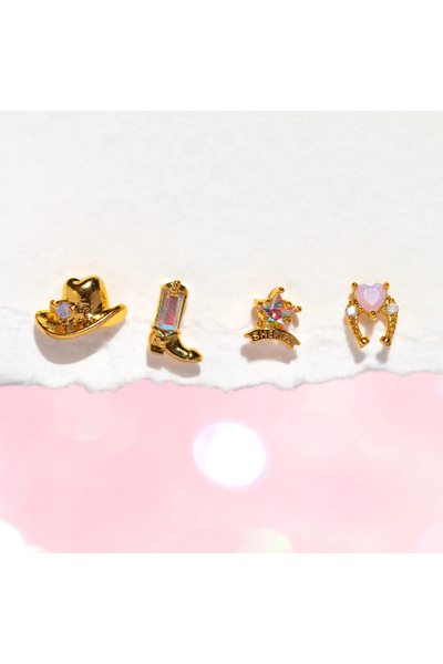 Choice style 1 gold New ins Cute Cartoon Princess Earrings Set For Women Girl...
