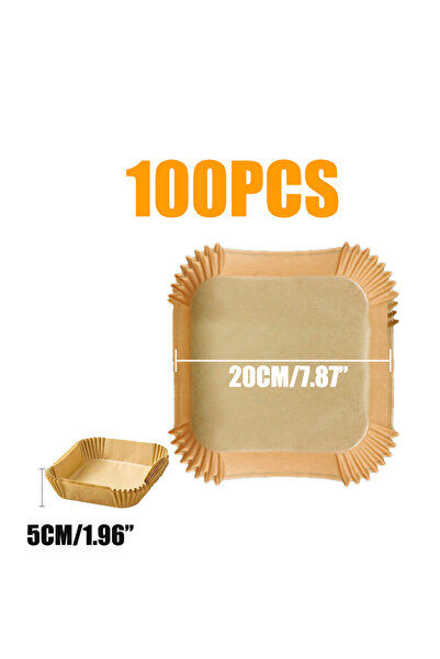 Choice1 100PCS-20cm-Square Rectangle Air Fryer Disposable Baking Paper Liner,...