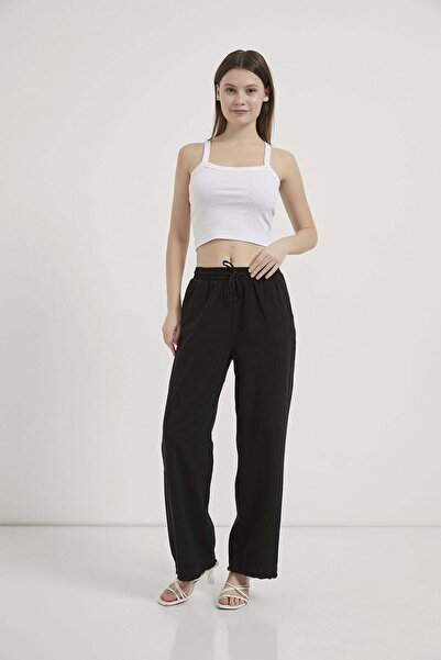 Arma Life Armalife 4760 Tasseled Wide-Leg Gabardine Women's Trousers
