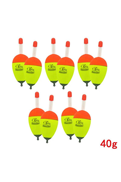 Choice 10pcs yellow 40g 2/10pcs EVA Luminous Fishing Night Float Light Stick ...