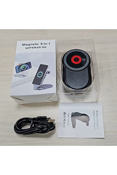 Choice1 Black Foldable Magnetic 3 in 1 Wireless Charger Station for iPhone 17...