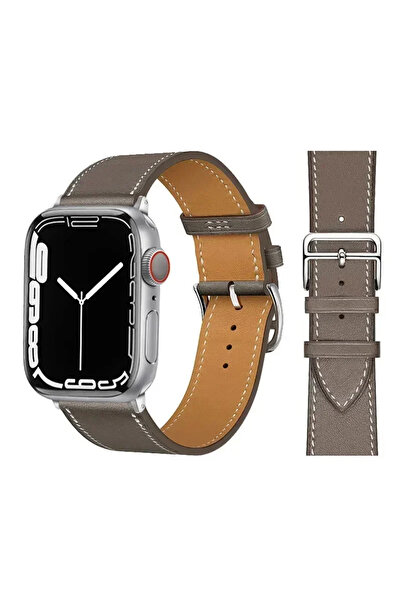 Choice 42 44 45 46 49 mm Gray 10 Leather Watch band for Watch Straps 46mm 44m...