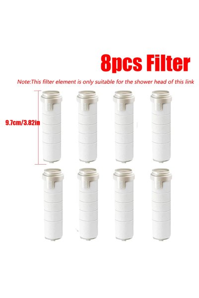 Choice9 8Pcs Filter 5 Modes Large Flow Shower Head Adjustable One Key Stop Ba...