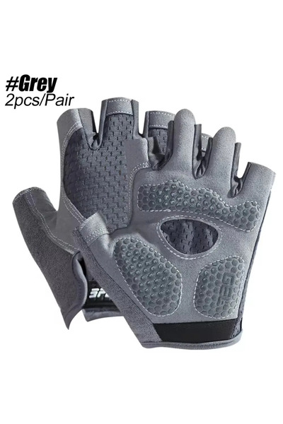 choice2 M Grey Outdoor Sports Cycling Children's Half Finger Gloves Anti Slip...