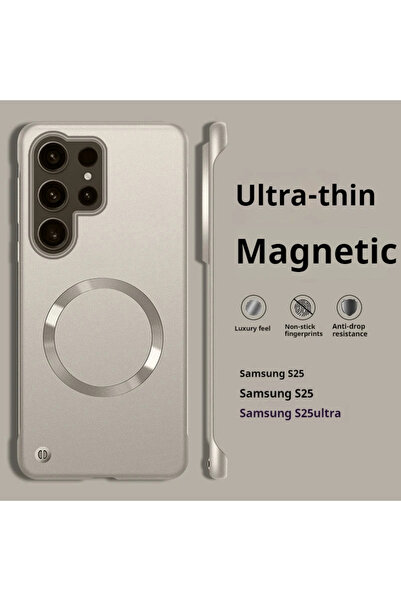 Choice7 Galaxy S25 Ultra Titanium Thin Frameless Ultra Thin Magnetic Phone Ca...