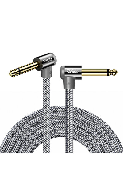Choice1 1.2m 6.35mm Instrument Cable, Dual1/4 Inch Male to Male 90 Degree Rig...