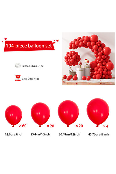 Choice Other Red 104 Pieces Ruby Red Balloon Red Garland Arch Set with Differ...