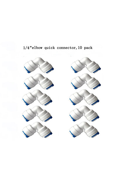 Choice10 10 PACK Elbow A 1/4" 3/8" O.D. Quick Connect Push In RO Water Tube S...