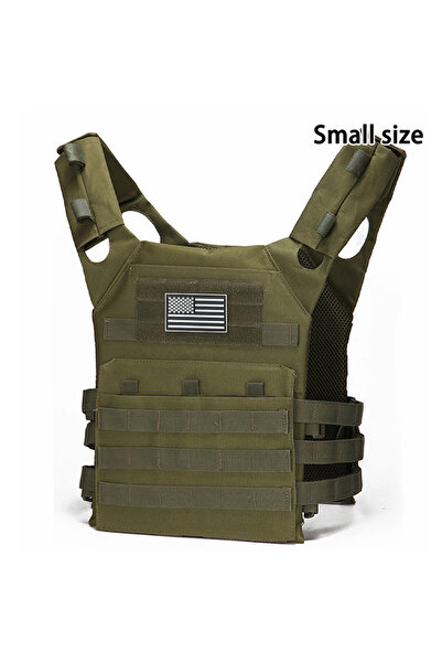 choice2 Green MOLLE outdoor training vest (including US flag emblem) with con...