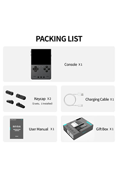 Choice16 64G Space Gray Trimui Brick Hammer 3.2" IPS Retro Handheld Console, ...