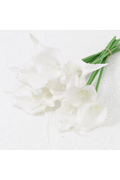 Choice9 5Pcs White 5Pcs PU Calla Lily Simulation Flowers for Home Decor Flora...