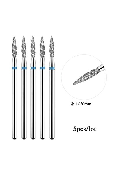 Choice4 04M 5Ps Tornado Diamond Nail Drill Bit Russian Pre-treated Nail Art D...