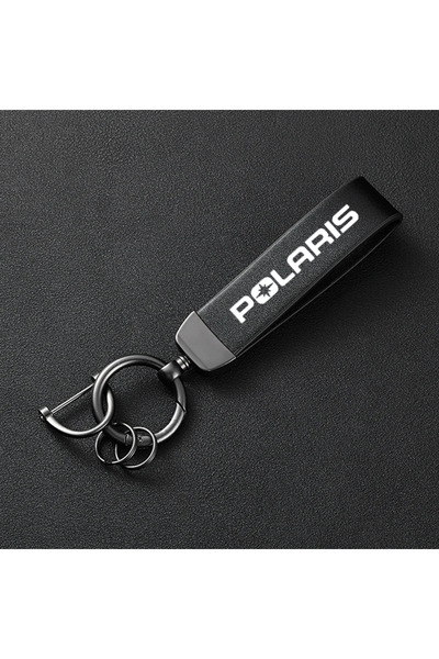 choice2 black For POLARIS Auto Accessories High-Grade Leather Car Keychain Ho...
