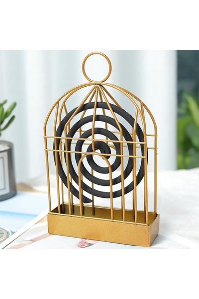 Choice GOLD Mosquito Repellent Incense Holder, Birdcage Style, Mosquito Trap,...