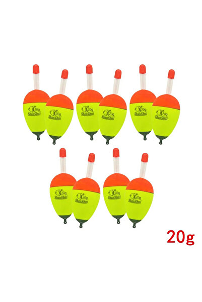 Choice 10pcs yellow 20g 2/10pcs EVA Luminous Fishing Night Float Light Stick ...