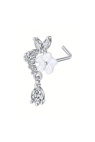 Choice3 7 20G 0.8x7mm Face Nose Rings & Studs Geometric 20G Dangle Nose Rings...