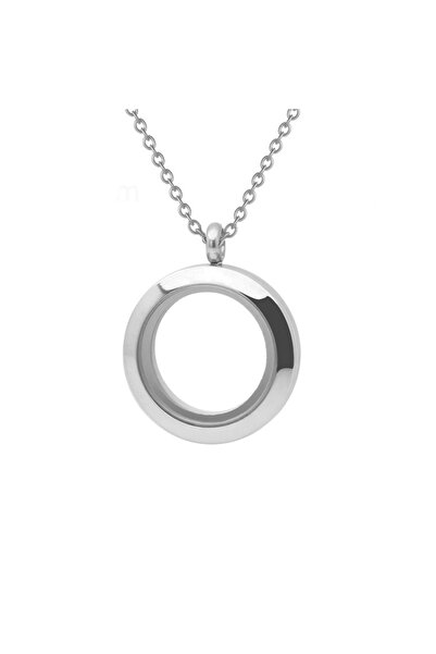 choice2 Silver Cremation jewelry Stainless Steel Memory Locket Charm Flat Rou...