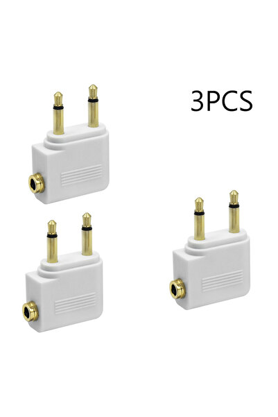 Choice4 White-3PCS 1-5pcs/Lot Dual 3.5mm Plug Adaptor Jack Audio Headphone Co...