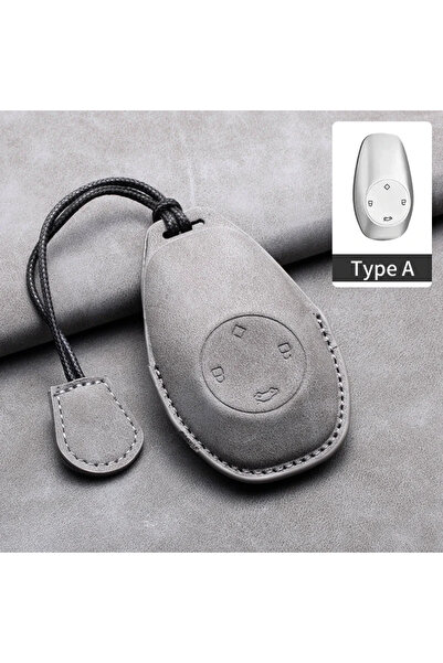 Choice3 Gray A2 Leather Car Remote Key Case Cover for Leapmotor T03 S01 C11 f...