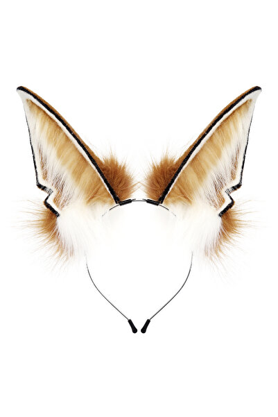 Choice1 Brownwhite Animal Fox Wolf Ears Headband Handmade Women Men Hair Hoop...
