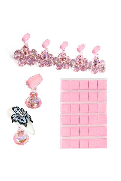 Choice8 02 Nail Stand Set for Press On Nail Display Practice Art Magnetic Fak...