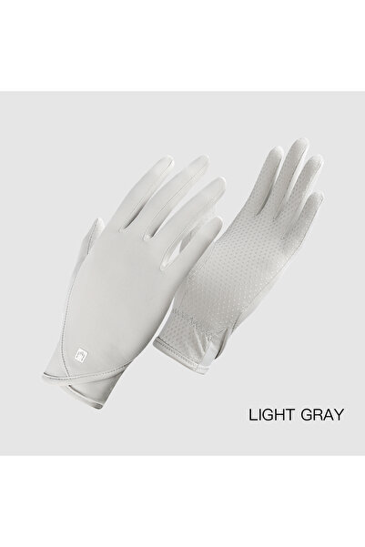 Choice 1 pair A0039-GY Summer Cycling Driving Sunscreen Ice Silk Gloves Expos...