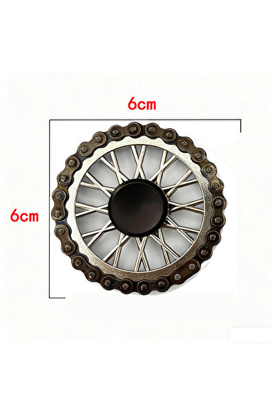 Choice6 wheel black Metal Flywheel Gear Chain Gyro Fingertip Gyro Sprockets F...