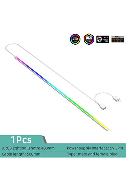 Choice 1pcs TEUCER Addressable ARGB PC Case Decorative Light Strip, 5V 3Pin S...