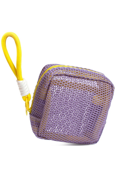 Choice Purple Square Mesh Cosmetic Bag, Portable Square Cosmetic Storage Bag ...