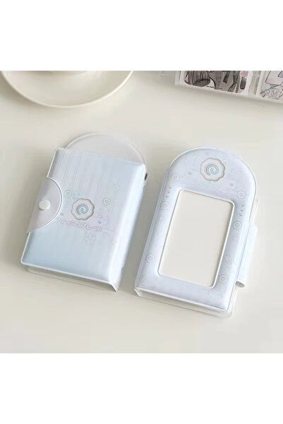 Choice5 blue Photocard Holder Binders Album 3 Inch Photo Album With 32-Pocket...