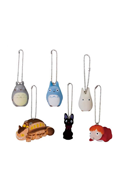 Choice 1 Set 6 Pcs 6pcs Cute Totoro Ponyo Flocking Keychain Studio Ghibli Bag...