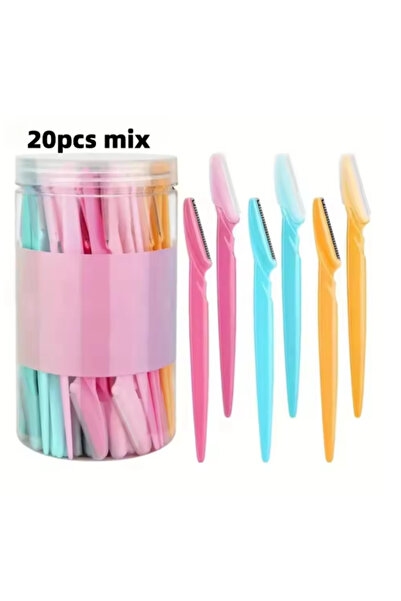 Choice 20pcs 5/10/12/20pcs Eyebrow Razors With Container Facial Eye Brow Trim...