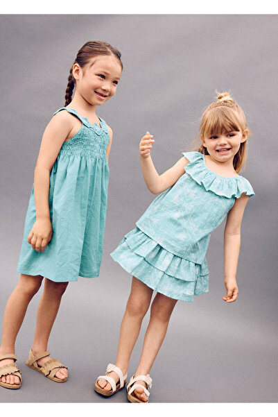 MANGO Baby Desenli fırfırlı etek