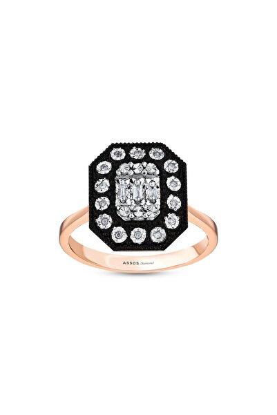 Assos Pırlanta 0.09 Karat Elmas Baget Yüzük