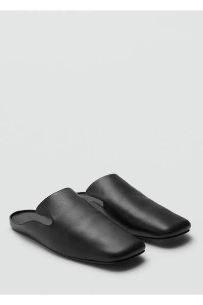 MANGO Woman Square-Toe Leather Shoes